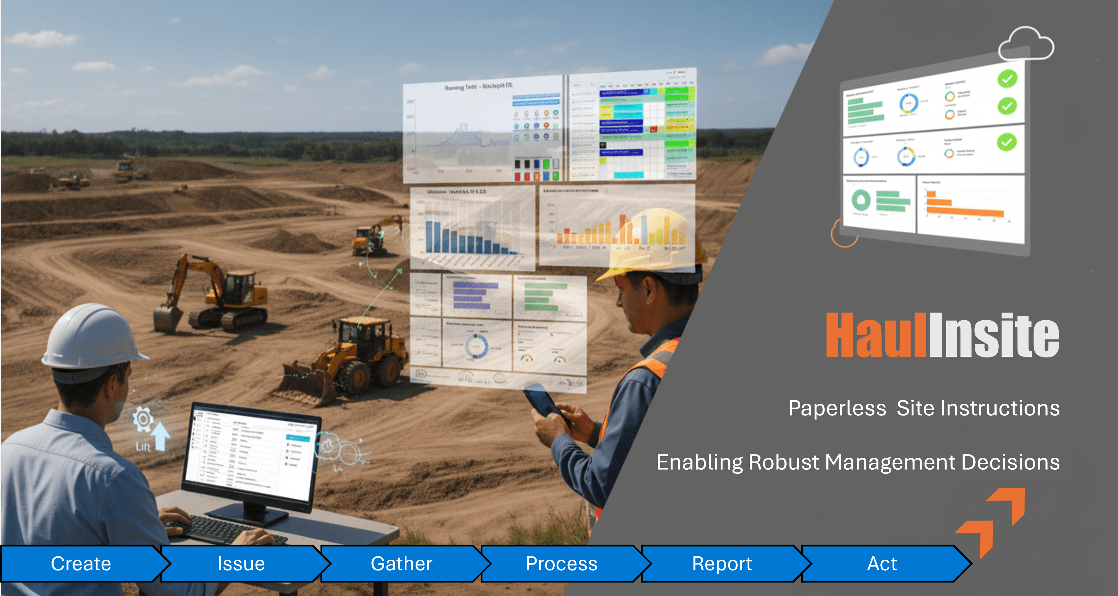 A preview of the Haul Insite application dashboard.